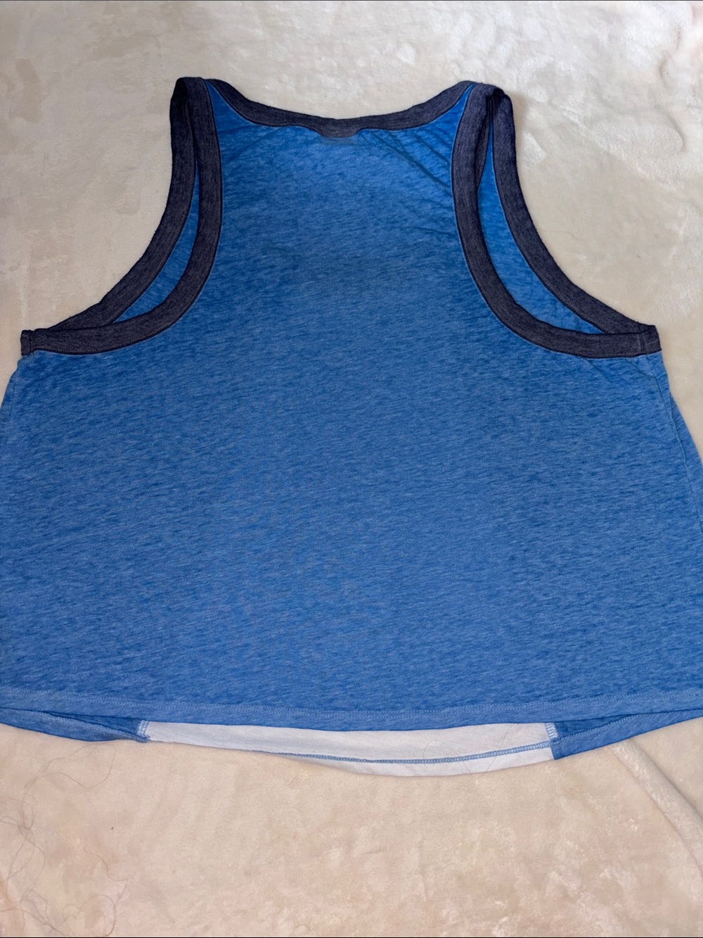 Mossimo Supply Co. Blue Colorblock Scoop Tank SZ L - Picture 5 of 7